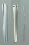 (L to R) Nylon Fasteners - Reusable Beaded Ties - 26 Gauge Wire