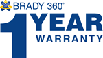 Brady 1-Year Warranty