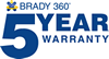 Brady 360 5-Year Warranty