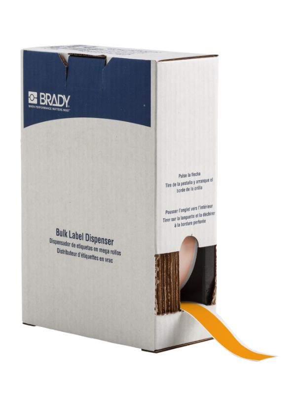 Brady Label 1" x 75' Plastic YL
