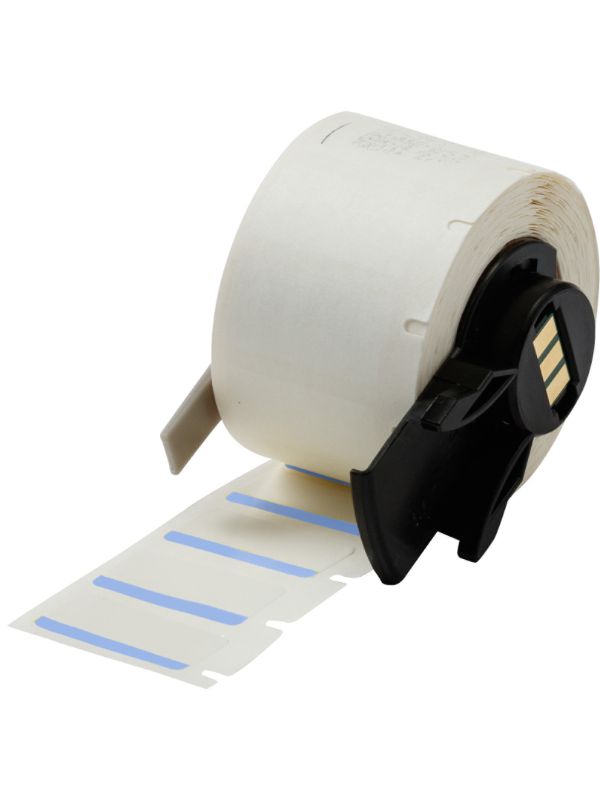 Brady Label 0.5x1 Polyester BL/WT