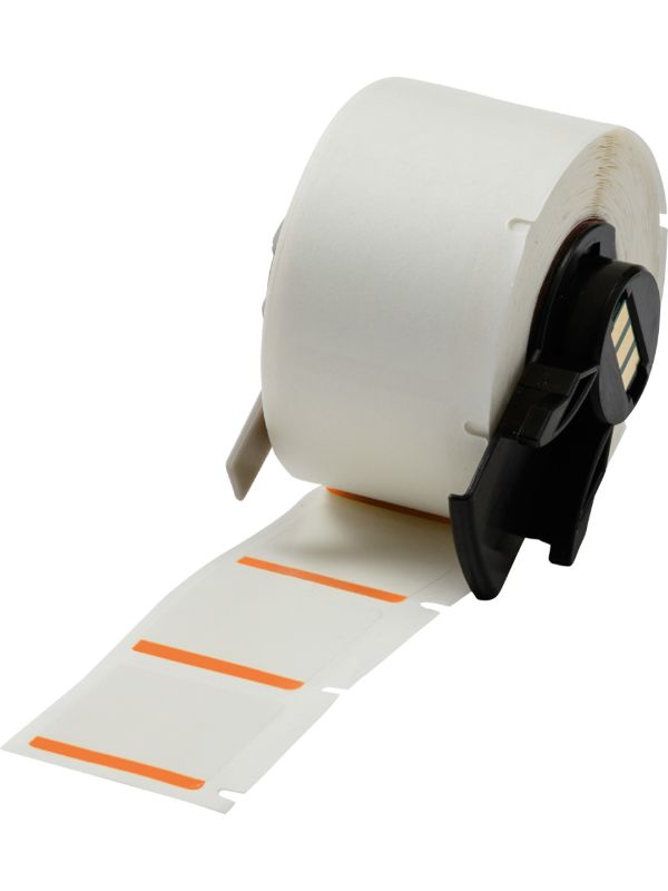 Brady Label 1x1" Polyester OR/WT 250